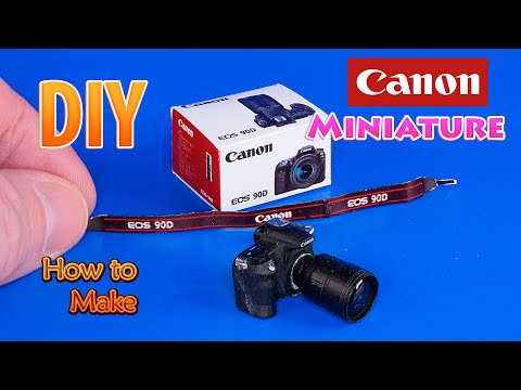 How to make Mini DSLR Camera Canon DIY miniature Dollhouses