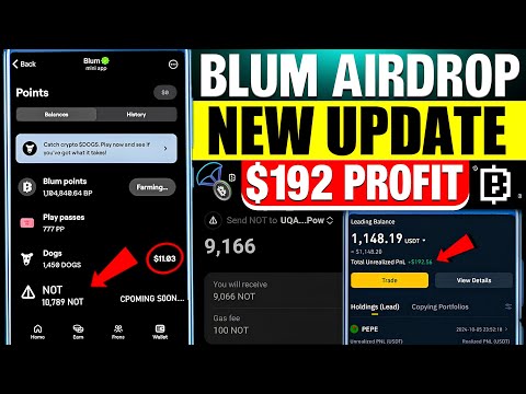 I Got $192 Profit | Blum Airdrop New Update | Biggest Airdrop Blum Withdrawal