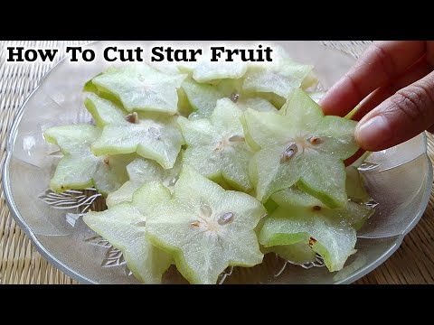 How to Cut a Star Fruit (Carambola) l Step by step Fruit cutting l Yummy Food with Puja