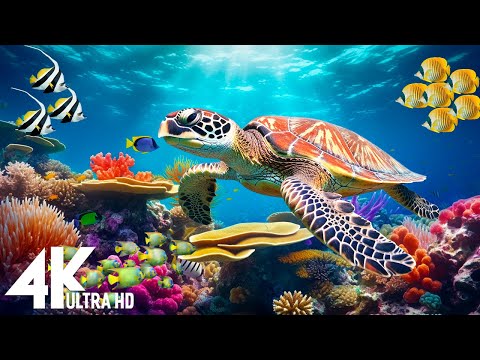 Ocean World 4K - Scenic Sea Wildlife Film With Calming Music, Sea Animals for Relaxation #3