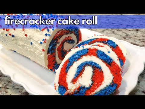 4th of July Firecracker Cake Roll | Fourth of July Dessert Recipe | Patriotic Cake