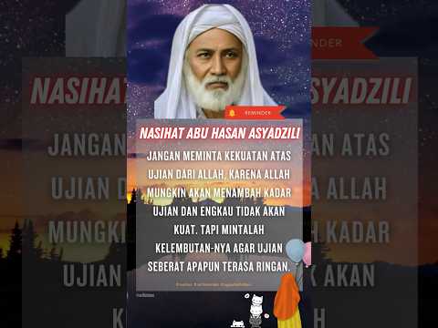 NASIHAT ABU HASAN SYADZILI