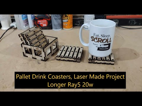 Miniature Pallet Drink Coasters, Laser Project