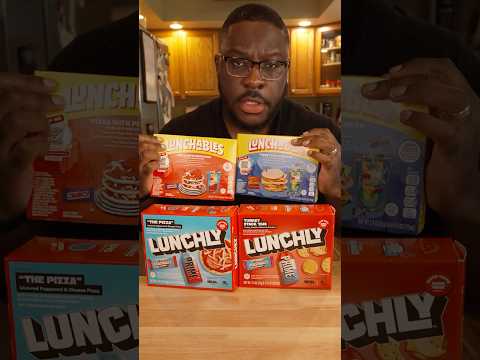 Mr Beast’s LUNCHLY vs LUNCHABLES! THE ONLY unbiased review! #foodreview #snacks #loganpaul #shorts