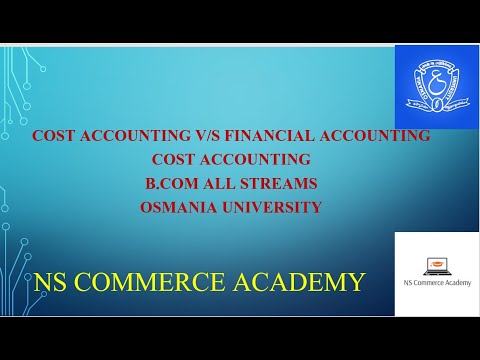 DIFFERENCES BETWWEN COST ACCOUNTING AND FINANCIAL ACCOUNTING - COST ACCOUNTING - 5TH SEMESTER - OU