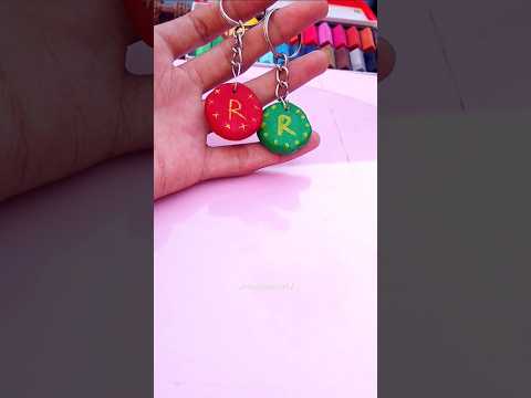 DIY cute clay keychain 😍#diy #clayart #art