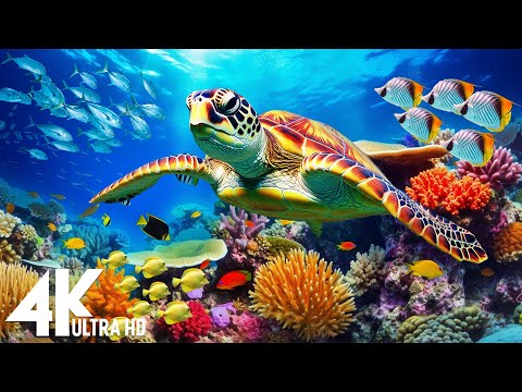 Under Red Sea 4K -Beautiful Coral Reef Fish in Aquarium, Sea Animals for Relaxation,4K Video UHD #18