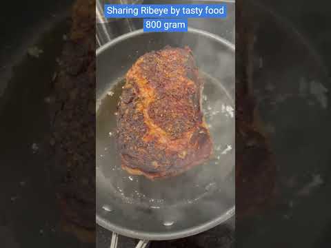 sharing Ribeye 800 gram by tasty food | Ribeye Steaks 8 minute   #tastyfood #tasty #ribs #steak