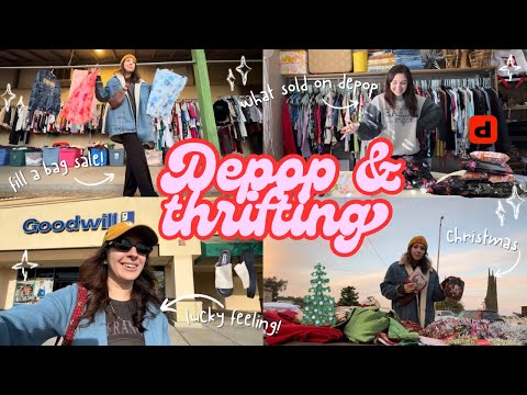 DEPOP WITH ME • FILL A BAG SALE • THRIFTING • WHAT SOLD ON DEPOP #depopseller #thriftedfashion