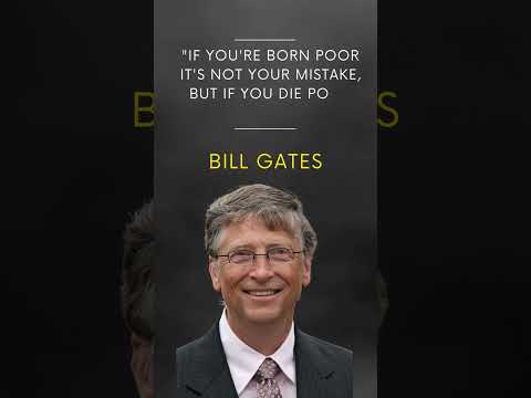 "Born Poor vs. Dying Poor: Bill Gates' Perspective - #Shorts #BillGates"