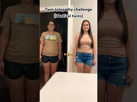 Twin Telepathy challenge 😳 #shorts #twins #identicaltwins #telepathy #challenge #fyp #viral #trend