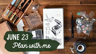 Plan with me: June 2023 | Planner Flip-through and Hobonichi Weeks Set Up with Pion PET Tape