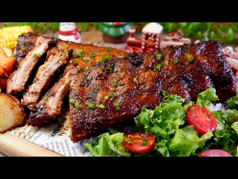 Zero-Skill Roasted Chinese Style Baby Back Ribs 零技能烤中式嫩排骨 Christmas Party Asian Oven Recipe