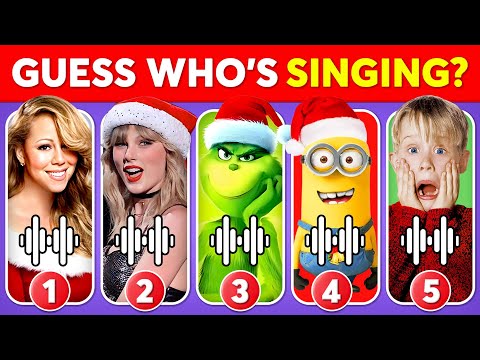 Guess Who's Singing 🎤🎅🎄 CHRISTMAS Songs 🎶🎁 Taylor Swift, Ariana Grande, Mariah Carey