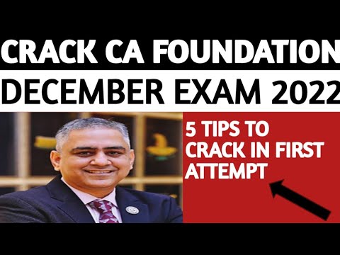 |ICAI Bos Chairman Dyaniwas Tool To CRACK CA Foundation Dec Exam|