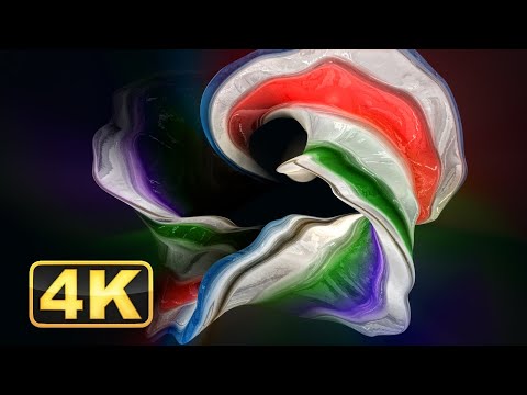 4K Hypnosis Colorful Caramel Video for Meditation and Calming. Abstract Screensaver.