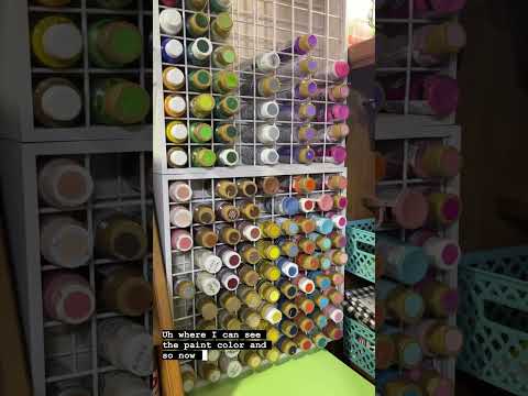 2oz paint bottle organization #shorts  #craftroomorganization