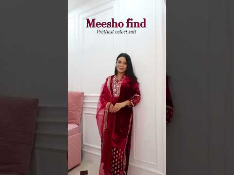 Velvet suit from Meesho for winter ❤️ #meesho #meeshofinds