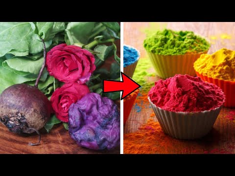 How to make Holi Colours at Home Eco friendly and Organic