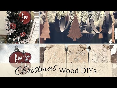 AHHHHH.....MAZING!! RUSTIC CHRISTMAS WOOD DIYS 🎄Simply & Neutral Christmas Décor🎄Tiered Tray Décor 🎄