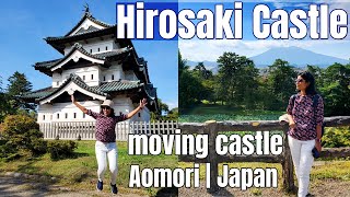 Hirosaki Castle - moving castle of Japan - Aomori Japan #4K