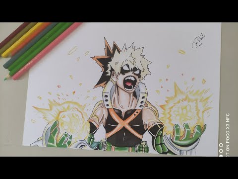 Speed drawing Katsuki bakugou #bokunoheroacademia