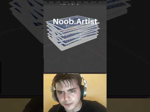 Noob vs Pro artist: randomize card stack #blendertutorial #blender #blendercommunity #blender3d #b3d