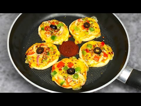 Mini Pizza On Tawa | Eggless & Without Oven | Mini Pizza Recipe | Quick & Easy Pizza Recipe