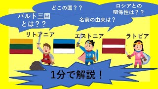 バルト三国とは？ロシアとの関係性は？【一分で解説】