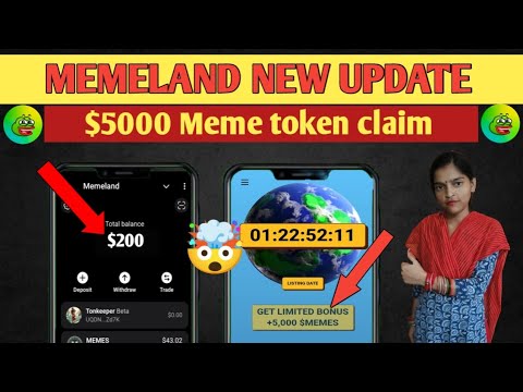 Memeland new update | $5000 token claim | How to withdraw memeland token |