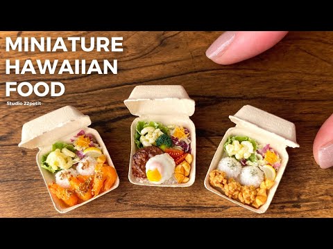 DIY | Miniature Hawaiian food made with clay and resin