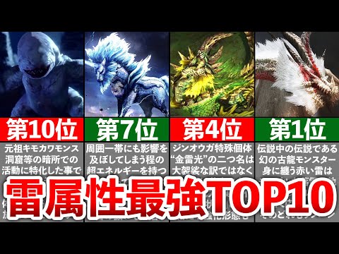 【歴代モンハン】雷属性モンスター最強ランキングTOP10