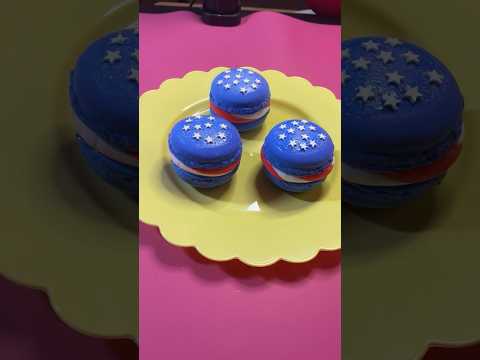 Let’s Fake Bake Patriotic Macarons using air dry foam clay! #fakebake #patriotic #peepthisyall