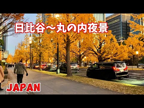 【4k】Marunouchi〜Hibiya Station through 丸の内ストリートマーケット || A Visit Spot in Tokyo Japan ||