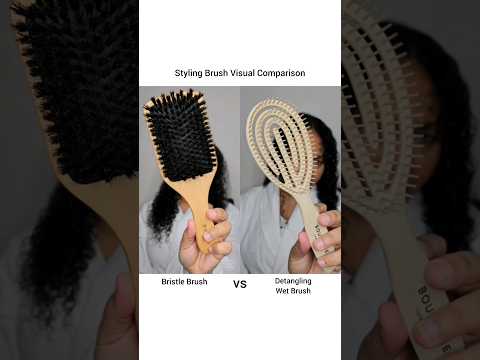 Hairbrush Comparison - Curly Hair #hairbrush #finehair #hair #brushstyling #curlyhaircare #curly #3c