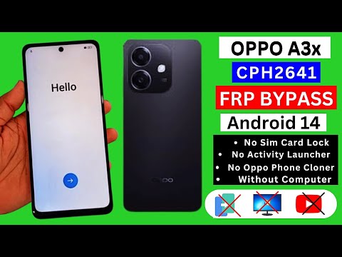 Oppo A3x Frp Bypass Android 14 Without PC | Oppo (CPH2641) Google Account Bypass New Security Update