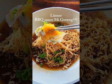 BBQ sauce Mi Goreng?? #migoreng #bbq #asmrsounds #asmr #ramennoodles #noodle #notspicy #noodleasmr #