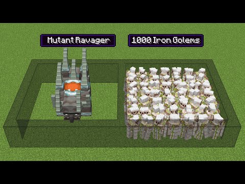 Mutant Ravager VS 1000 Iron Golems