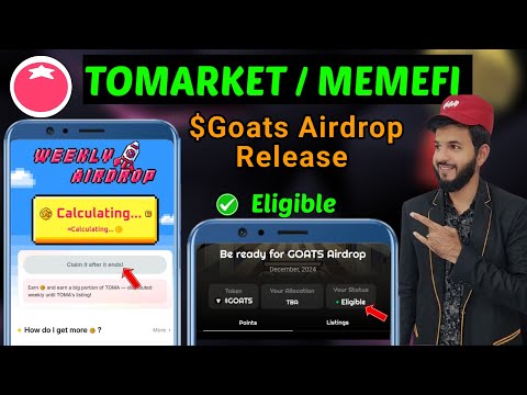 Tomarket Update| Memefi New updates| Goats Airdrop Criteria | Major Listing value and update Airdrop