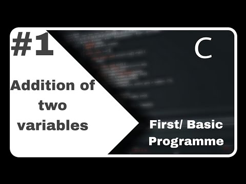 #1 Addition of two variables code in C language | C programme | by AR CODER •