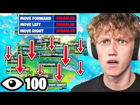 I Got 100 Players To Only Move BACKWARDS In Fortnite! (Craziest Tournament)