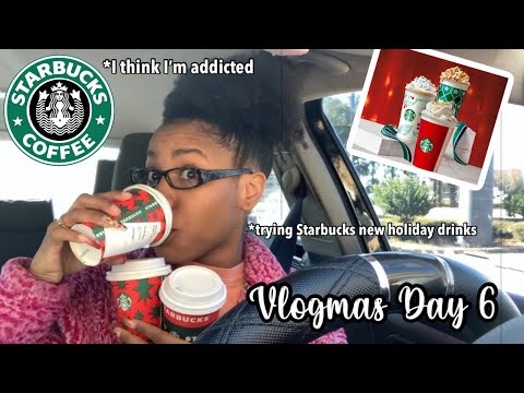 Trying Starbucks New Christmas Drinks & Treats 2020 | STARBUCKS HOLIDAY COLLECTION | Vlogmas Day 6