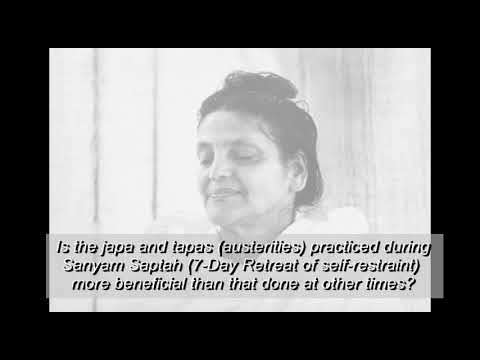 Sri Ma Anandamayi talks at the Samyam Saptah at Naimisharanya end October 1960. English subtitles