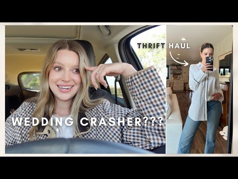 VLOG: we had a wedding crasher (?!?!?) thrift haul + run errands with me!