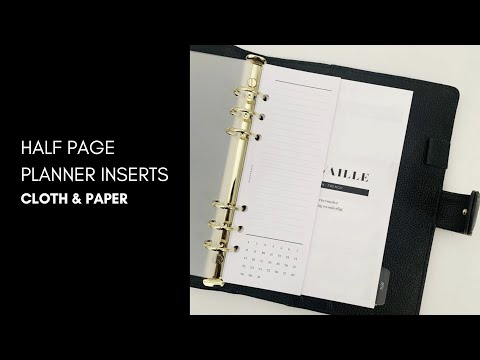 How to Use Our Half Page Planner Inserts | Cloth & Paper