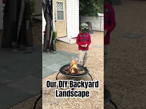 Our DIY Backyard  Landscaping finally fuctional now!!! #landscaping #diy #backyard #shorts