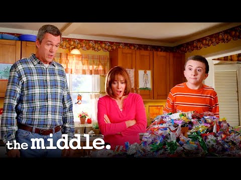 Brick Eats a Trash Bag of Halloween Candy | The Middle