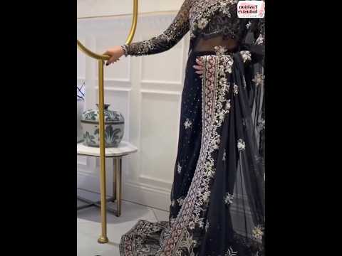 Black saree design