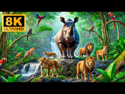 Jungle Animals 8K ULTRA HD🐾Relaxing Animal Scene Short Film With Soft Music