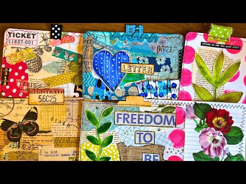 INDEX Card ART Ideas | Create Beautiful PAPER COLLAGES | Junk Journal Ideas | #indexcardchallenge